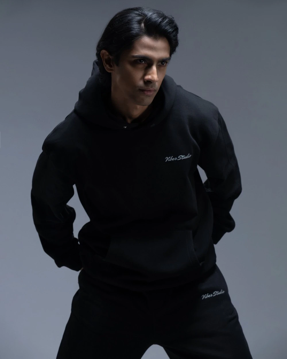 Vibes Signature Black Hoodie